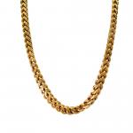 Stainless Steel Gold PVD Franco Necklace